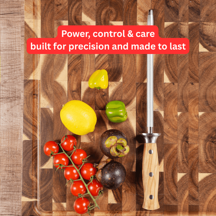 Premium Sharpening Rod Olive Wood