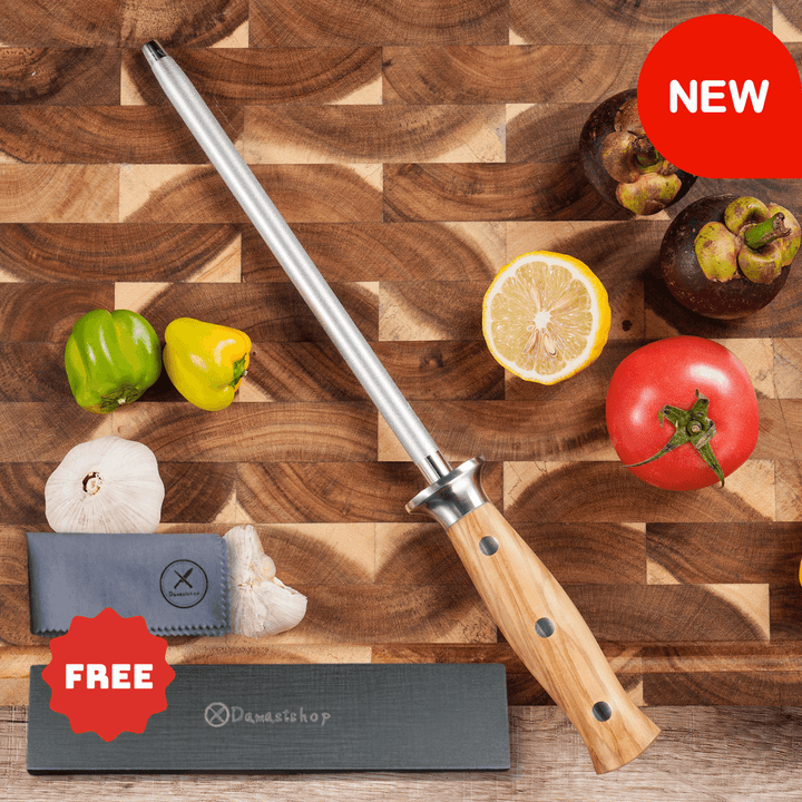 Premium Sharpening Rod Olive Wood