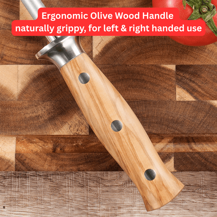 Premium Sharpening Rod Olive Wood